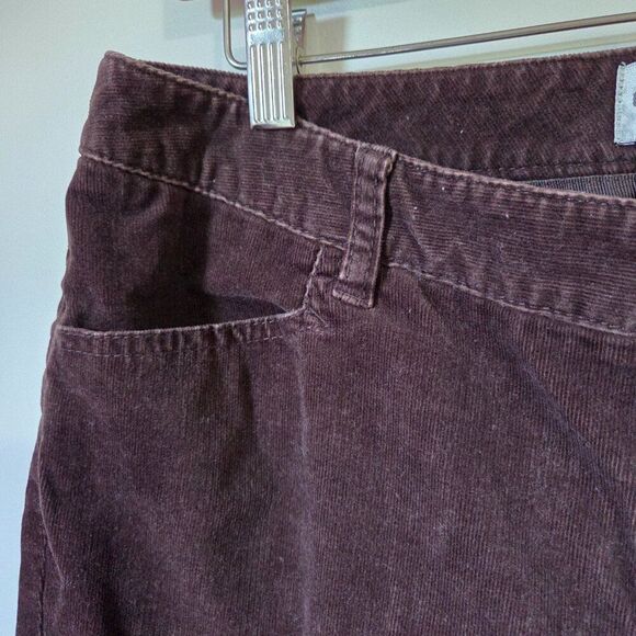 EUC CHICO'S BROWN CORDUROY SLIGHTLY FLARED PANTS SIZE 2 / WOMENS LARGE - Picture 8 of 16